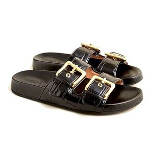 J. Crew Marlow Croc-Embossed Sandals